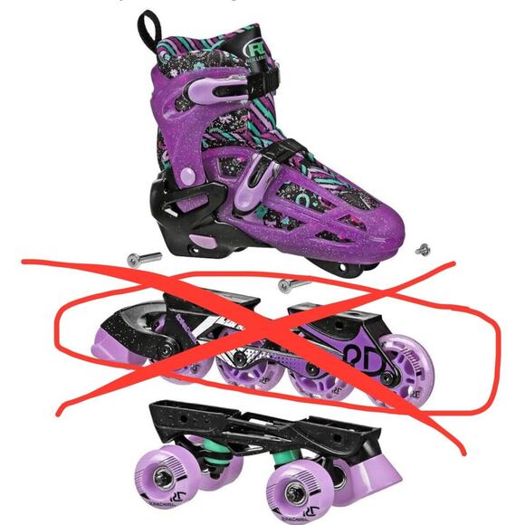 Roller Derby Youth Adjustable Quad Skates Size 3 - 6 NO INLINE BLADE Quad Only - Picture 3 of 4